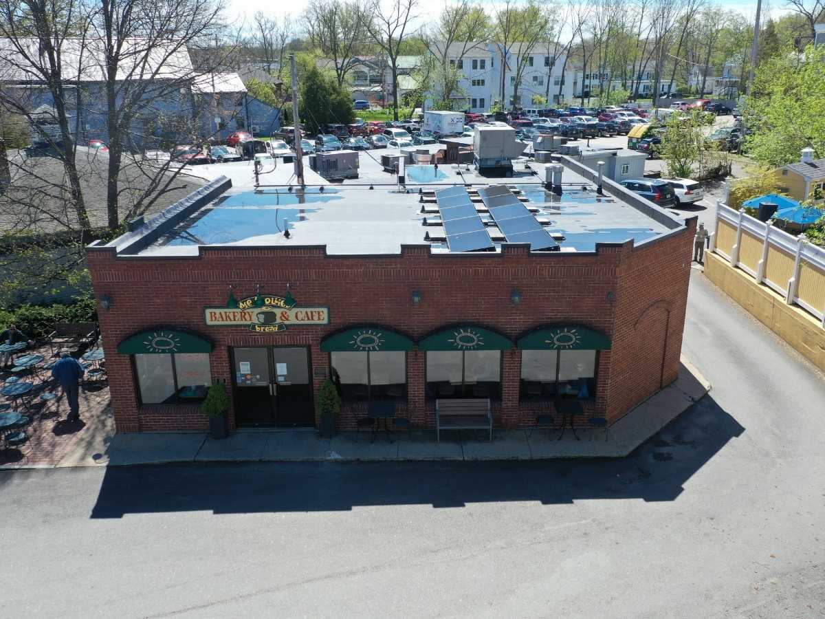 This is an image of Solar sheets installed at a commercial site in NH.